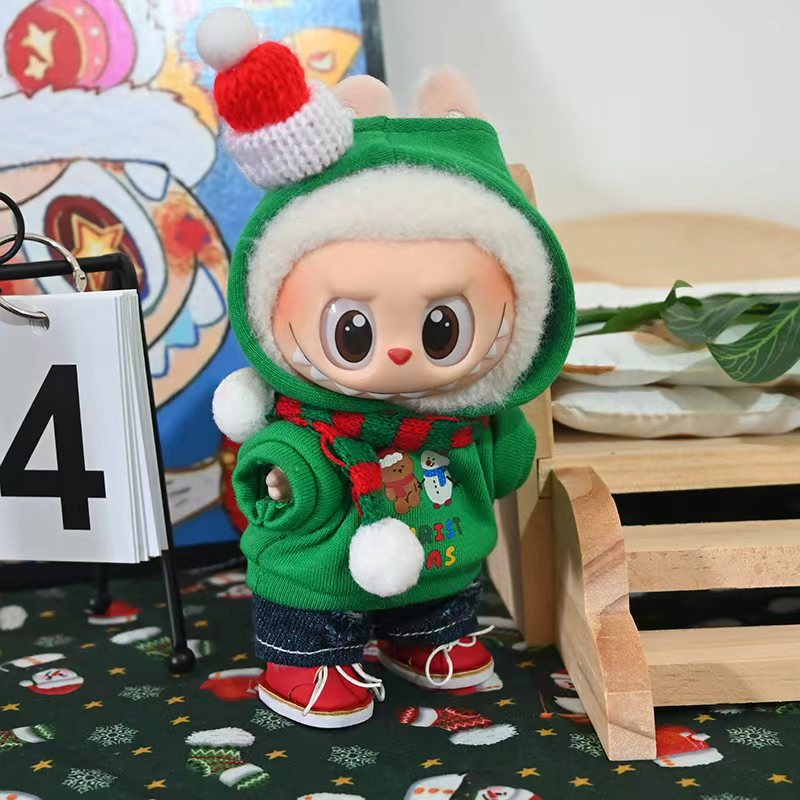 Holiday Elf in Green Hoodie