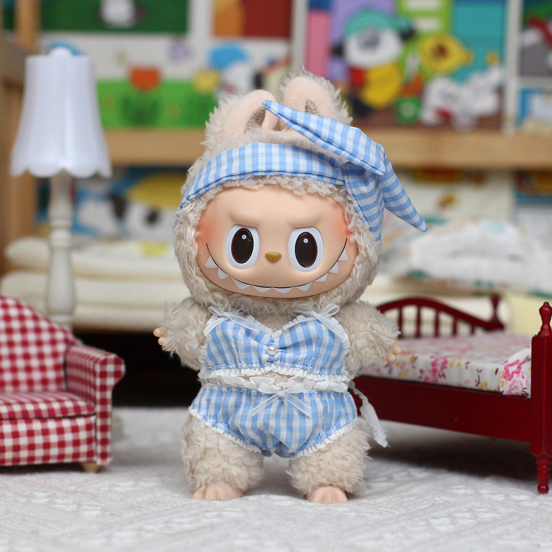 Blue Checkerboard Bathing Suite