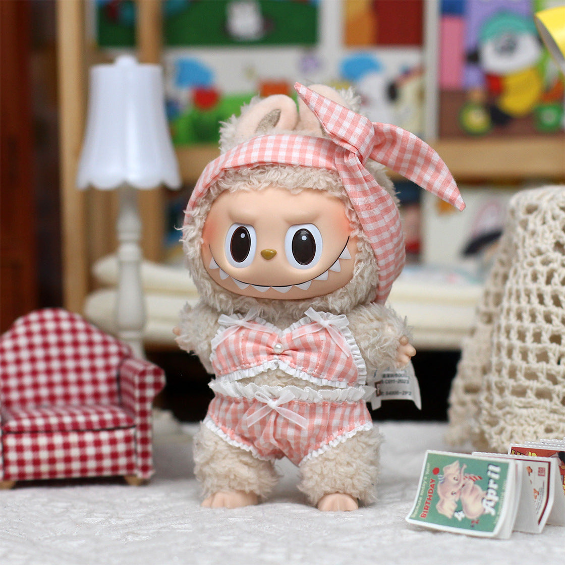 Pink Checkerboard Bathing Suite